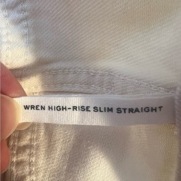 NWT rag & bone Wren High Rise Slim Straight Jeans in Ecru sz 29 Rigid Denim $255 - Picture 12 of 15